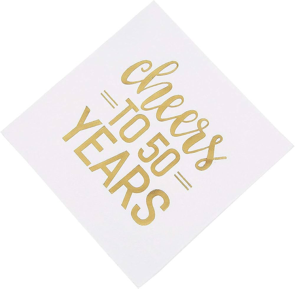 Servilleta G Foil Cheers To 50 Years C/16