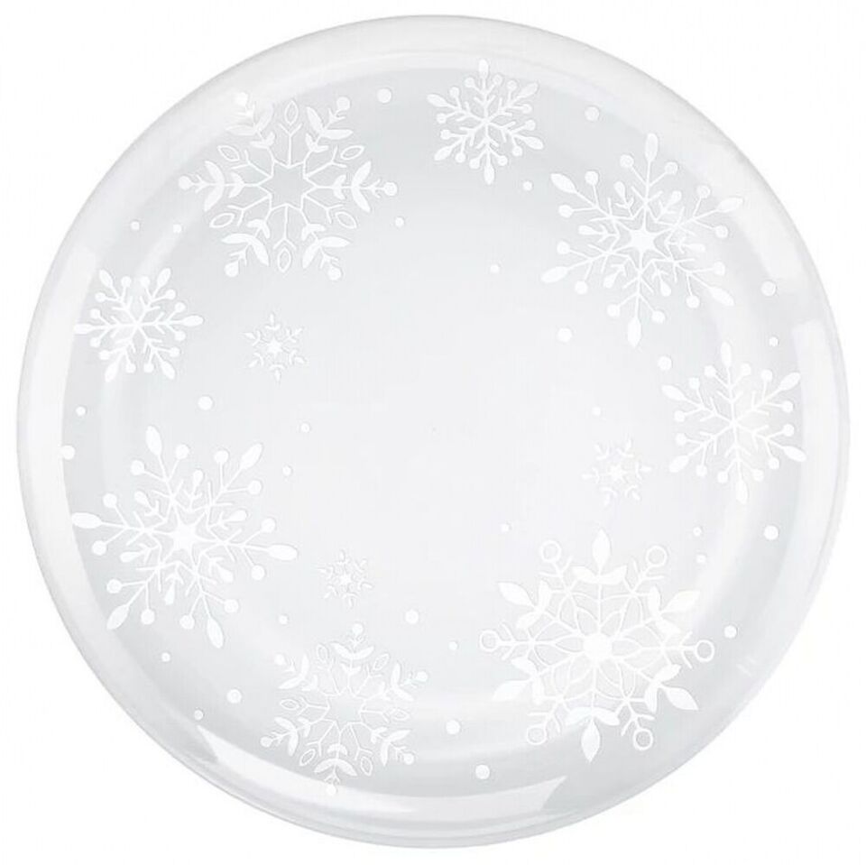 Plato 7" y 10" Plastico Transparente Copos C/20