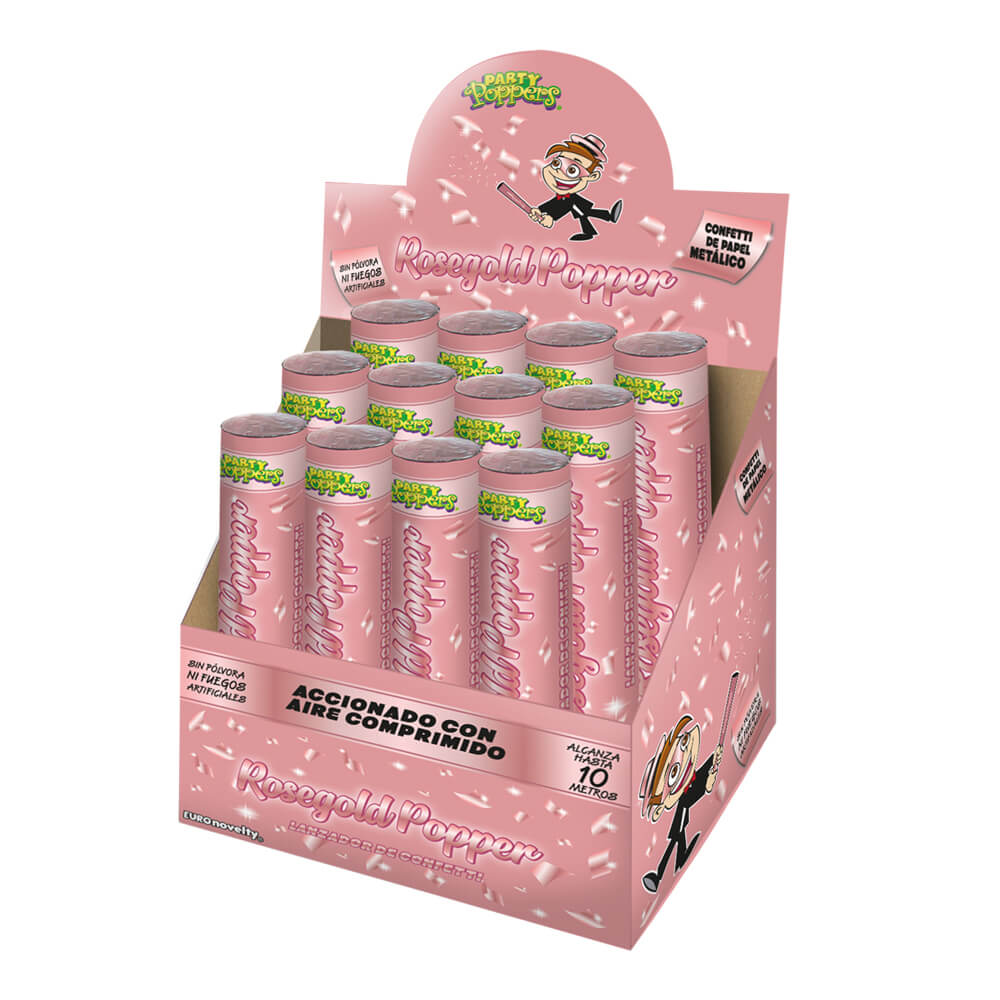 Party Poppers Rosa Metalico 20 Cm C/1