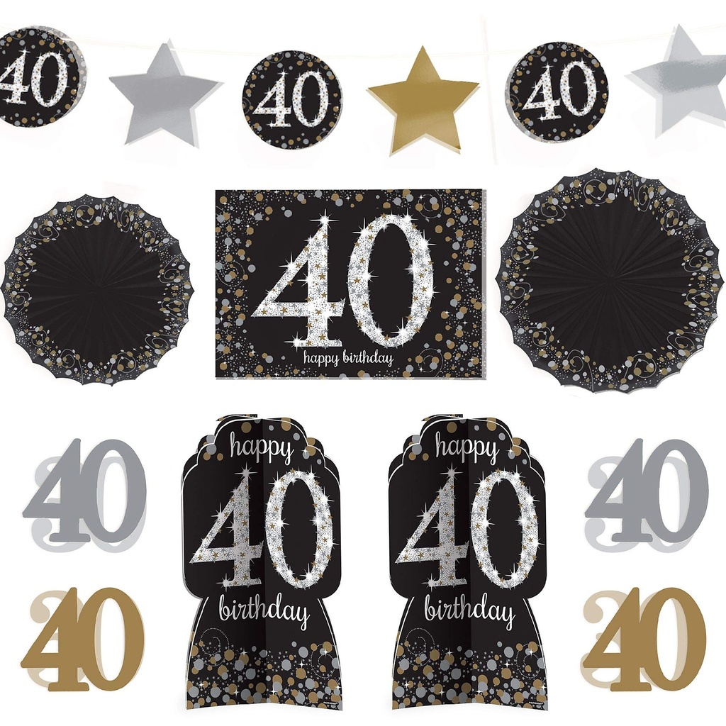 40th Birthday Room Decorating Kit C/1