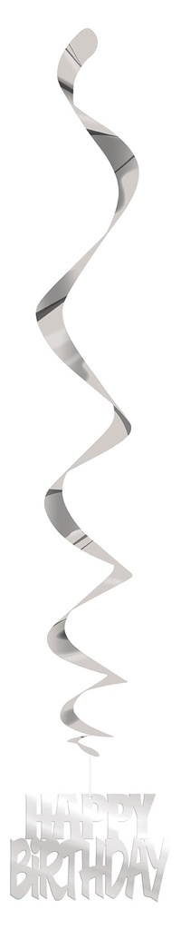 Decoracion Colgante HBD Plata C/3