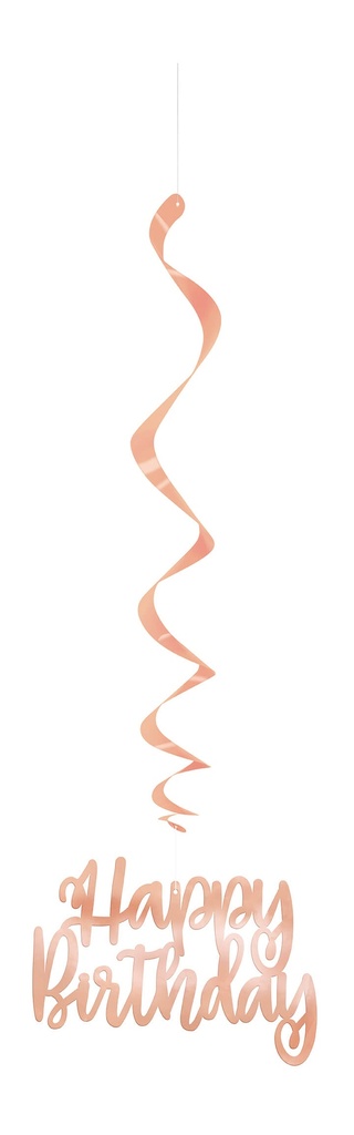 Decoracion Colgante HBD Gold Rose C/3