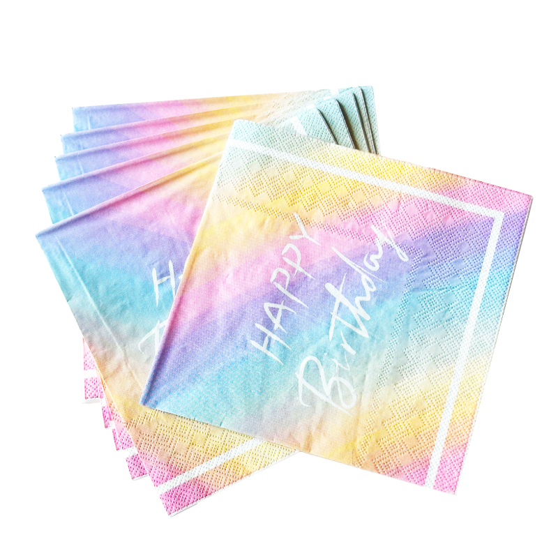 Servilleta Happy Birthday Arcoiris C/16