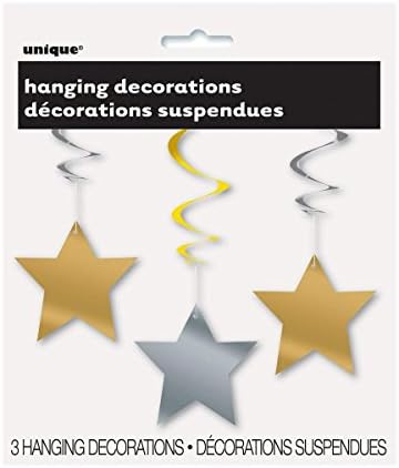 Hanging Decorations Estrellas Dorada / Plata C/3