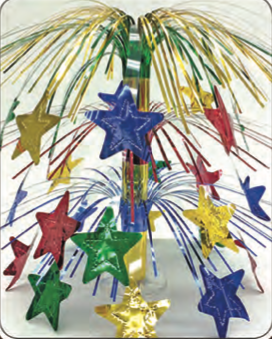 Centro De Mesa Cascada Estrellas Colores C/1