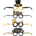 Paper Glasses Happy New Year C/4