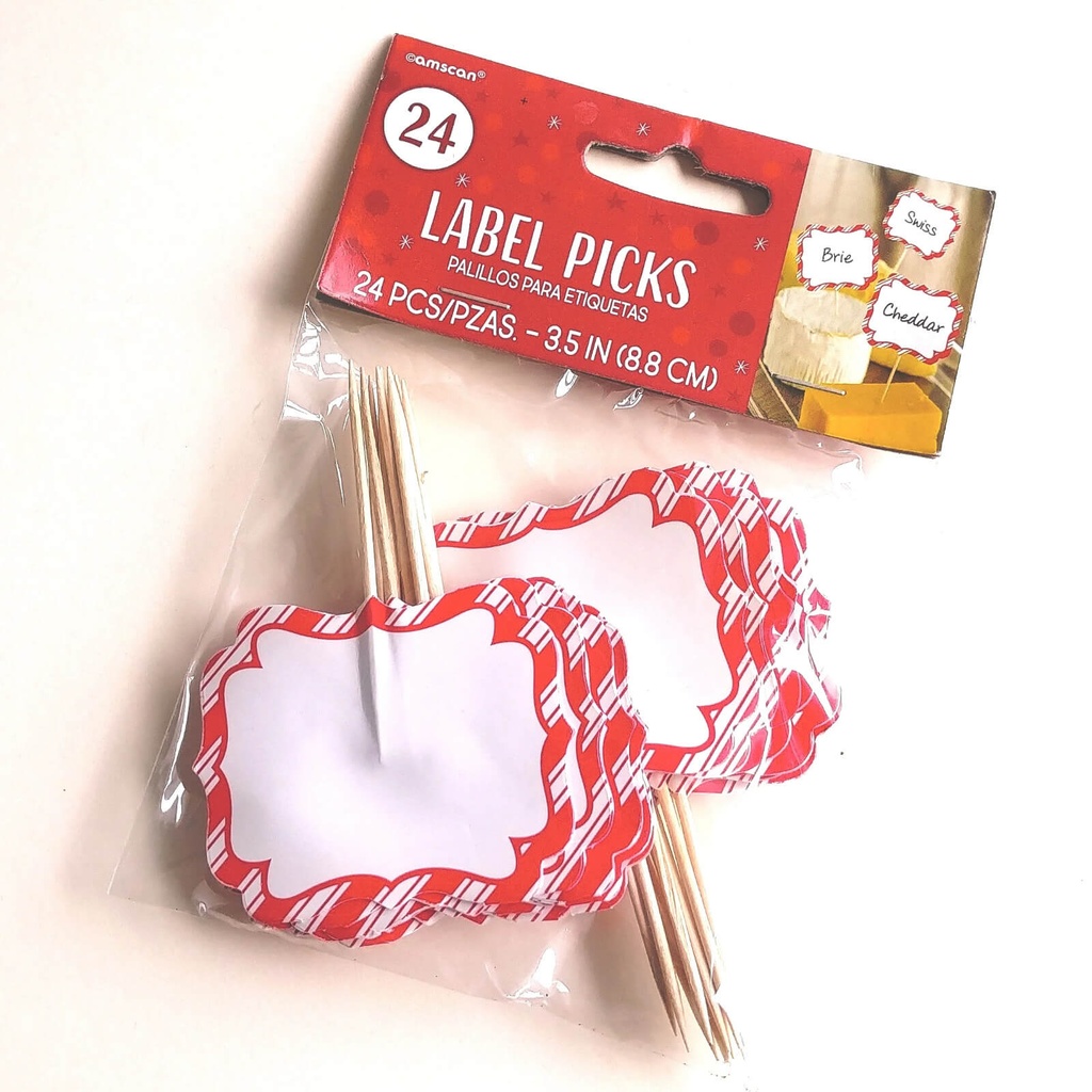 Palillos Etiqueta Navidad