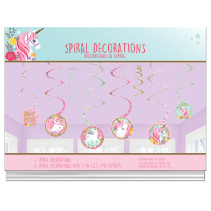 Adorno Espiral Unicornio C/1
