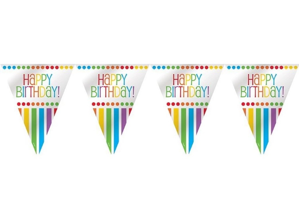 Banderin Happy Birthday Rainbow C/1