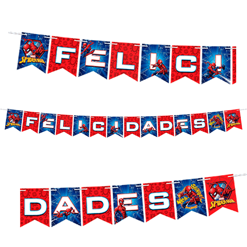 Banderin Spiderman Clasico C/1
