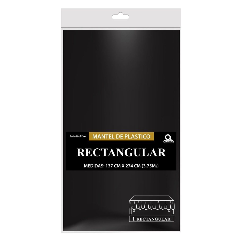 Mantel Rectangular Negro C/1