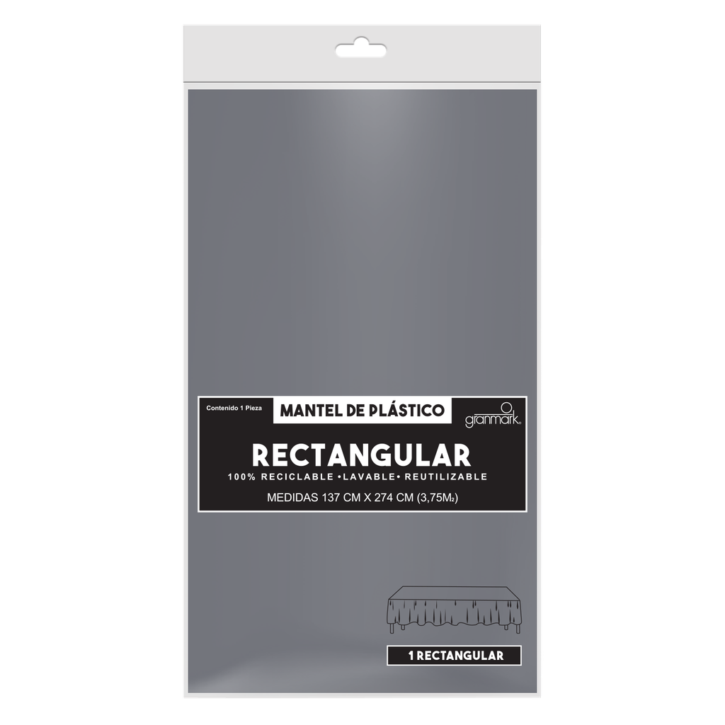 Mantel Rectangular Plata C/1