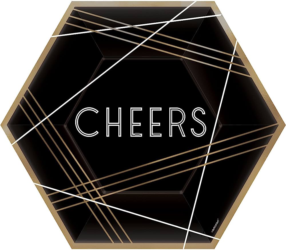 Plato 9" Hexagono Cheers C/8