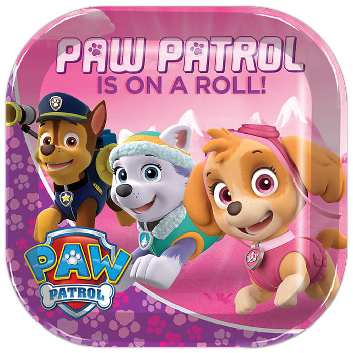 Plato 9" Paw Patrol Niña C/6