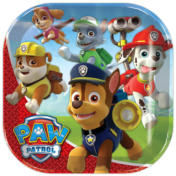 Plato 9" Paw Patrol Niño C/6