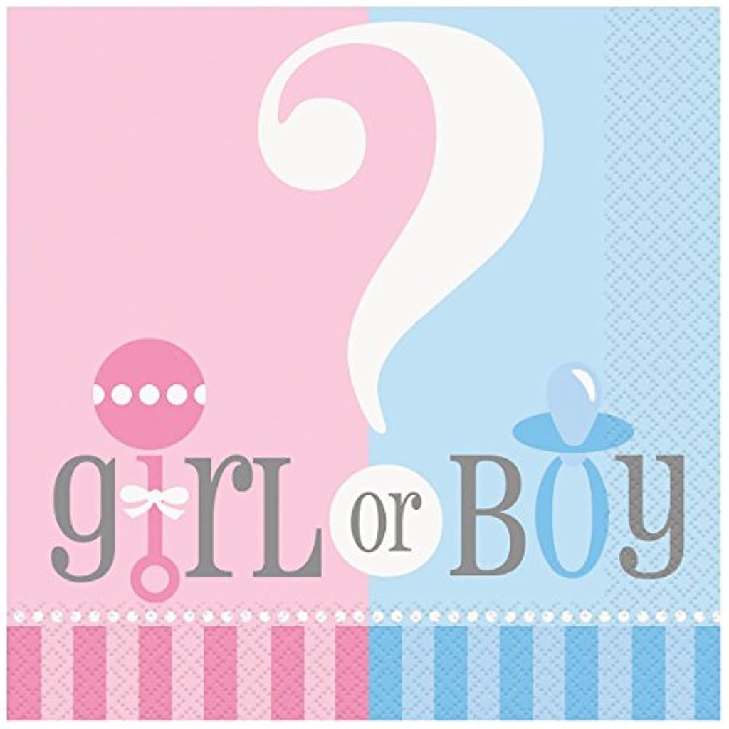 Servilleta G Gender Reveal C/16