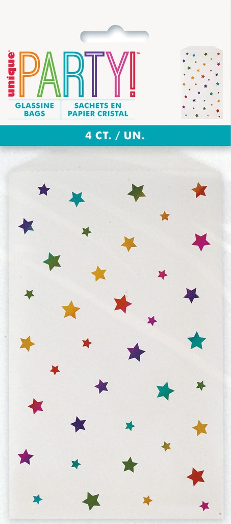 Treat Bags Rainbow Stars Foil C/4