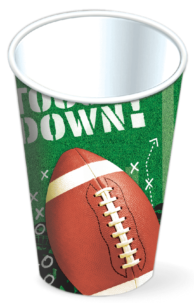 Vaso 9oz Football Fan C/8