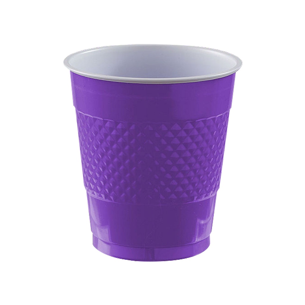 Vaso Plastico 12oz Morado C/20