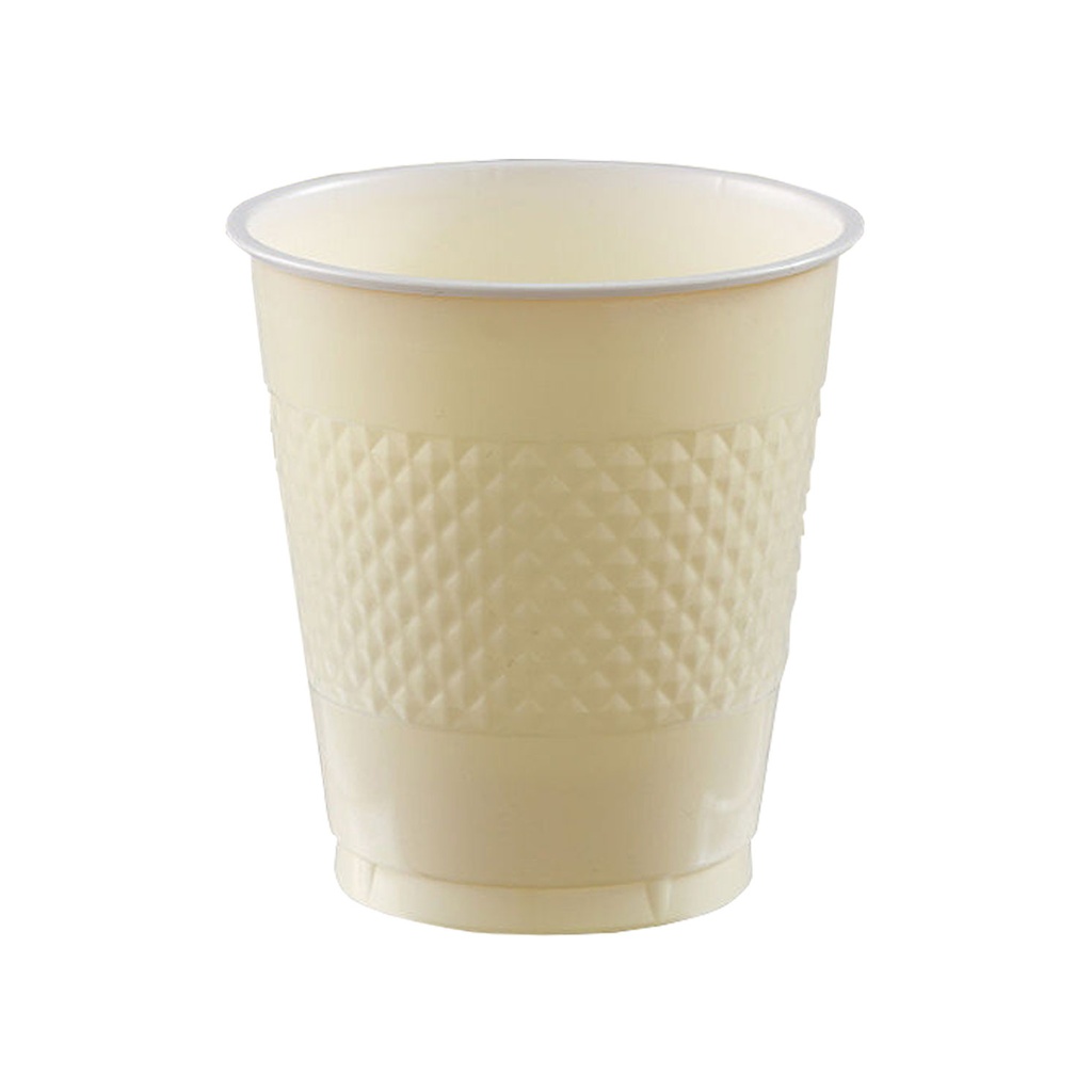 Vaso Plastico 12oz Vainilla C/20