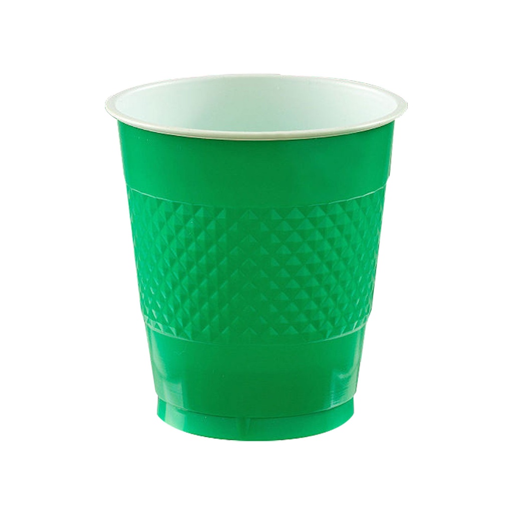 Vaso Plastico 12oz Verde Bandera C/20