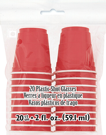 Vaso Shot Rojo C/20