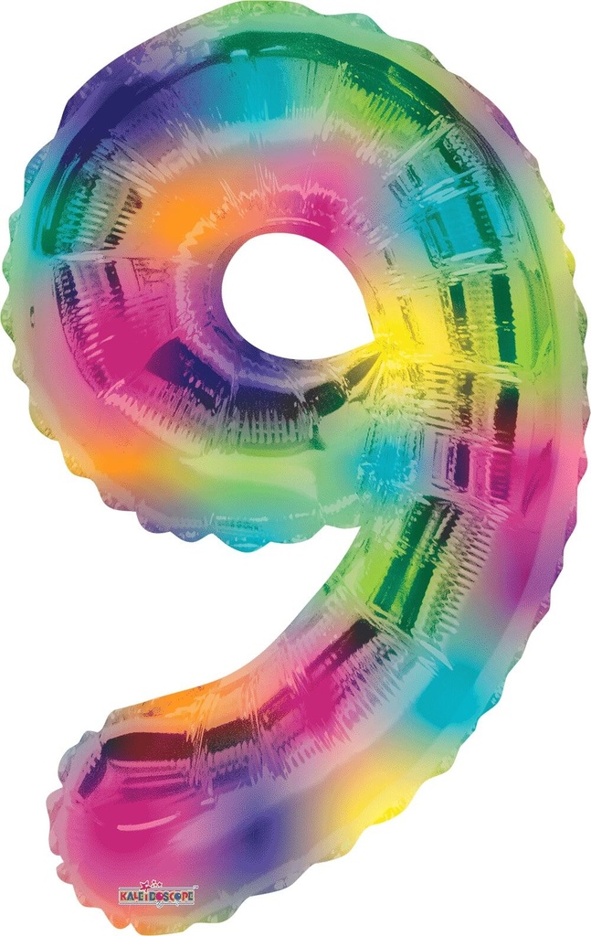 Globo 36" Numero 9 Multicolor C/1