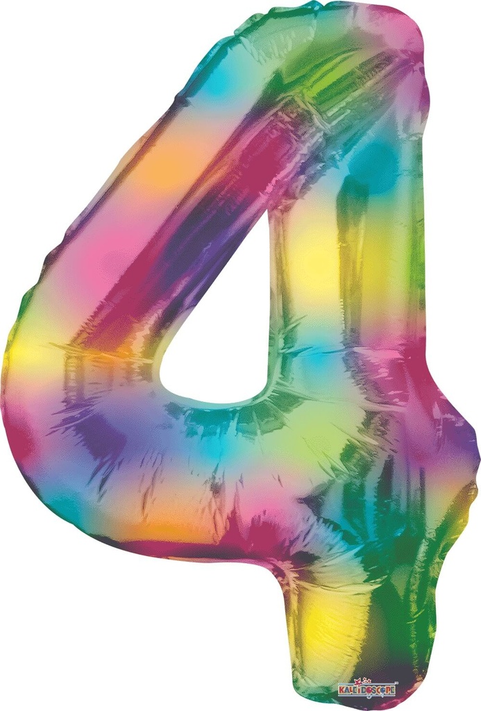 Globo 36" Numero 4 Multicolor C/1