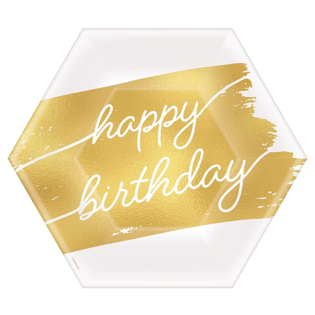 Plato 7" Hexagonal Golden Age Birthday C/8