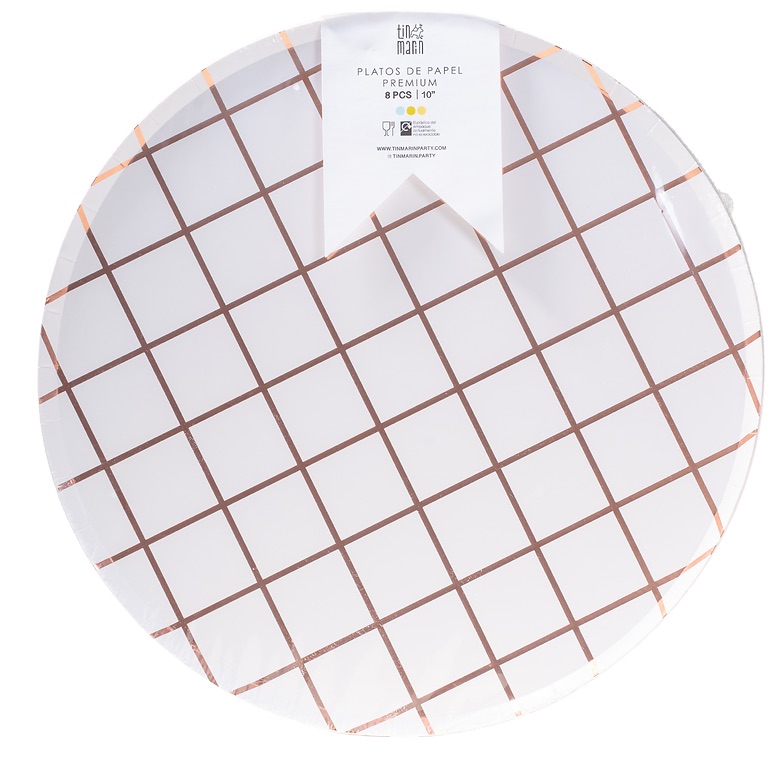 Plato 10" Foil Square Rose Gold C/8