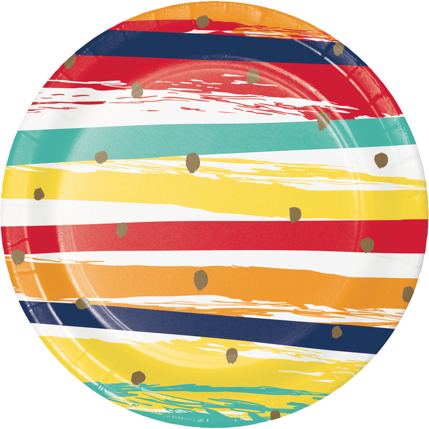 Plato 7" Birthday Stripes C/8