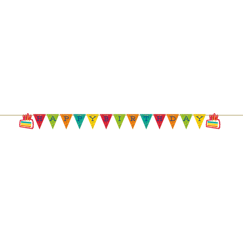 Shaped Ribbon Festive Cake Banner C/1