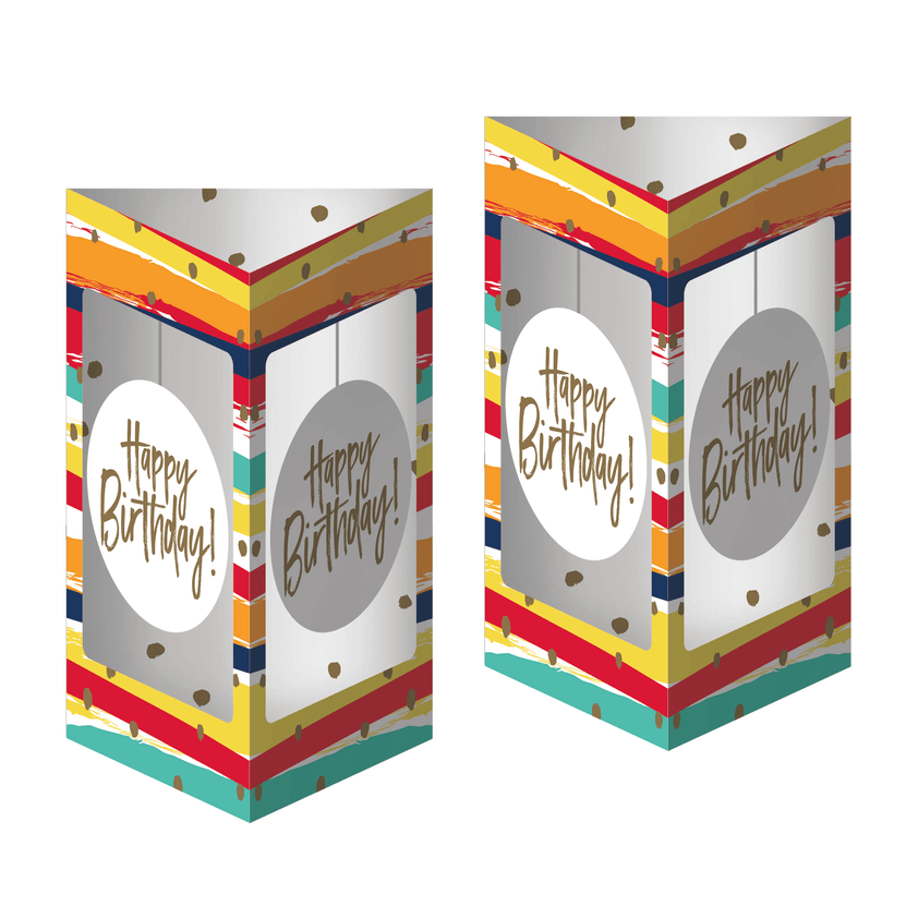 Centerpiece Birthday Stripes C/1