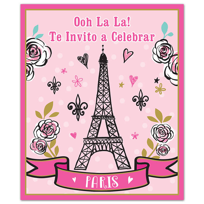 Invitaciones Party In Paris C/8