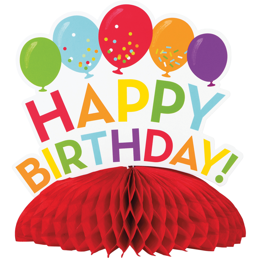 Centerpiece Happy Birthday Colors C/1