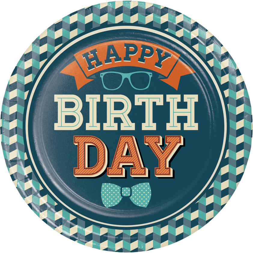 Plato 9" Hipster Birthday C/8