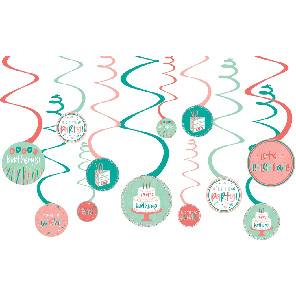 Swirl Deco Happy Cake Day C/12