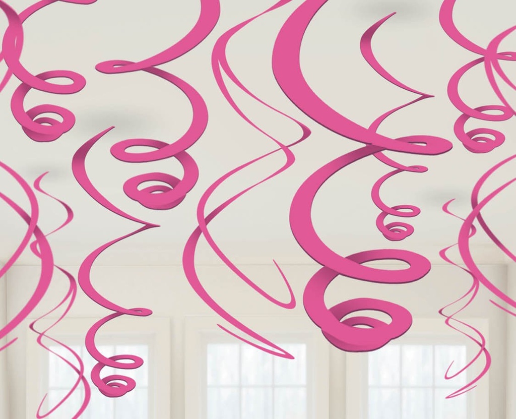 Swirls Decorations Colores Rosa C/12