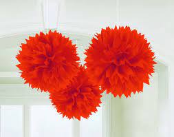 Fluffy Decorations Naranja C/3