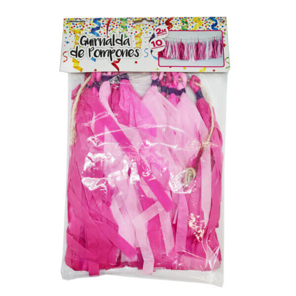Guirnaldas De Pompones Rosa C/1