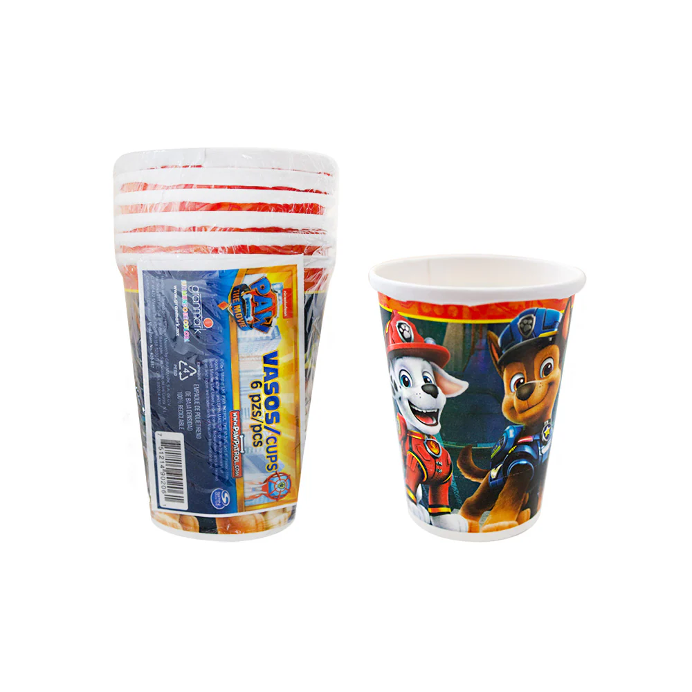 Vaso 9oz Paw Patrol Movie C/6