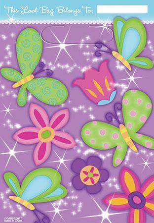 Bolsas Para Dulces Mariposas C/8