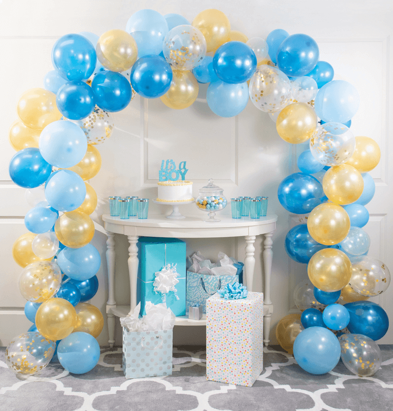 Balloon Garland Blue & Gold C/1