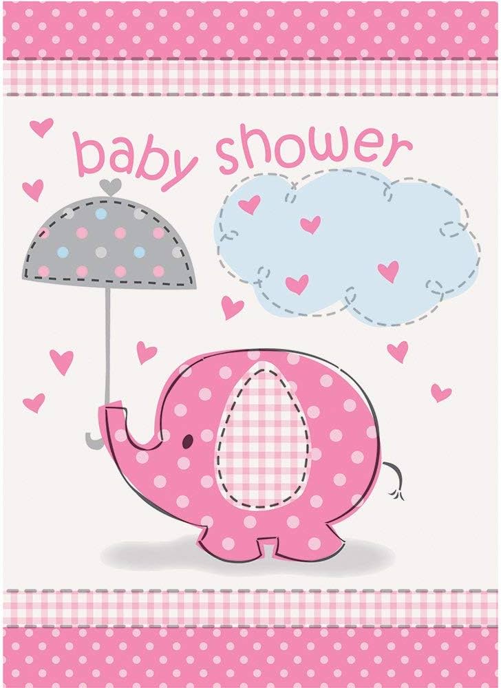 Invitaciones Baby Shower Bebe Elefante Pink C/8