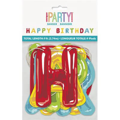 Banner Happy Birthday Balloons C/1