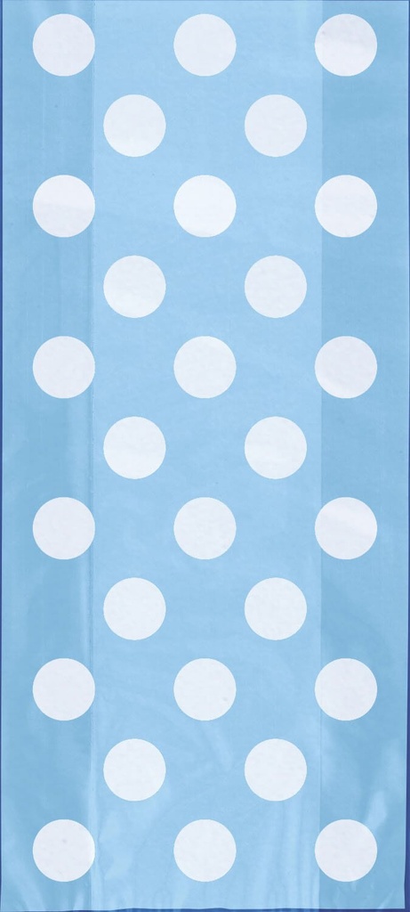 Bolsa Celofan Azul Pastel Polka C/20