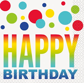 Servilleta CH Rainbow Spots Birthday C/16