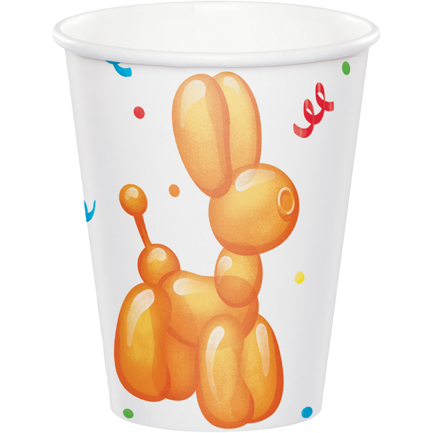 Vaso 9oz Party Animal Balloons C/8