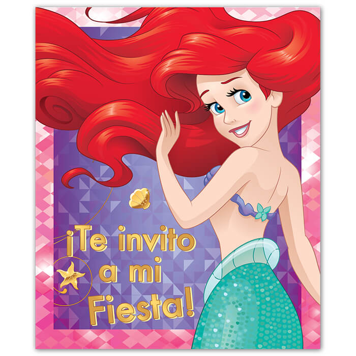 Invitacion La Sirenita C/6