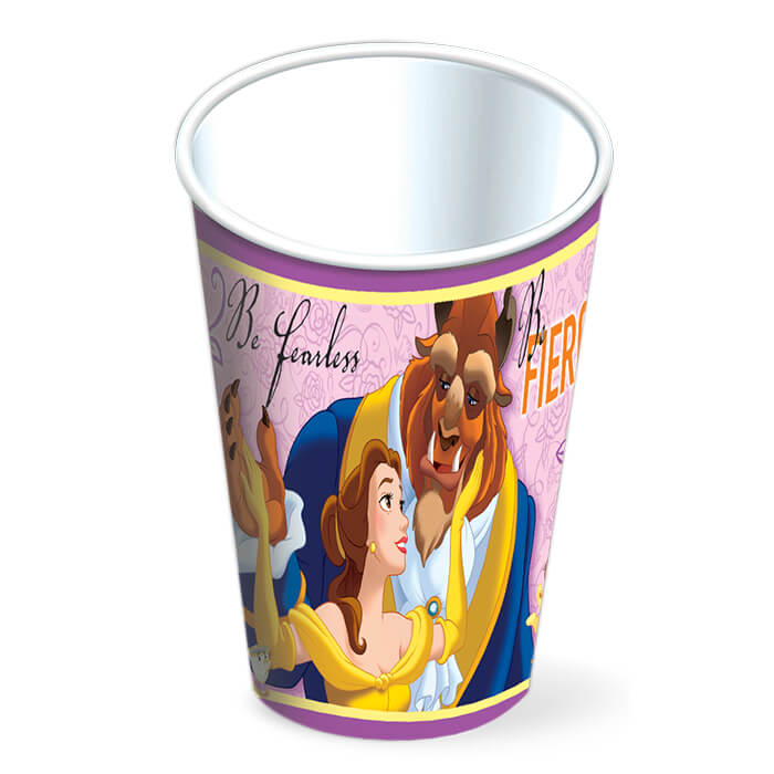 Vaso 9oz La Bella Y La Bestia / Princesas C/6
